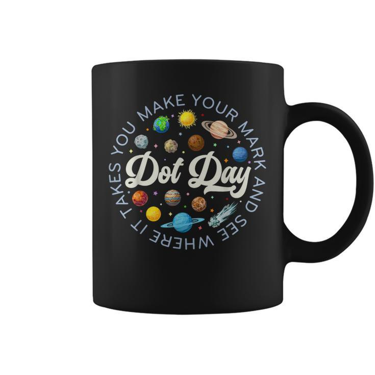 Dot Day Planets Space Make Your Mark See Where It Takes You Coffee Mug