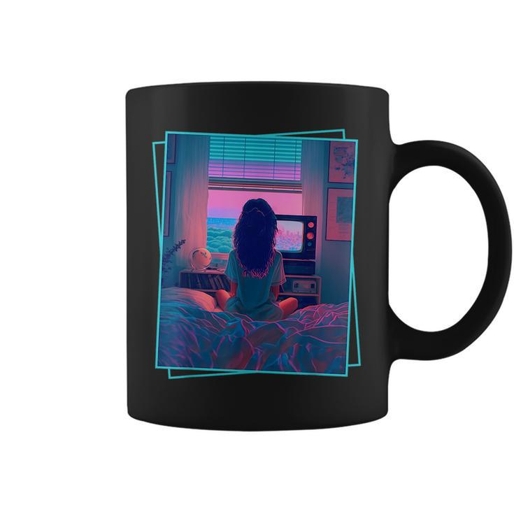 Dreamy Girl Vaporwave Anime Chill 90S Ethereal Alt Aesthetic Coffee Mug