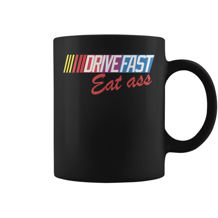 Drive Fast Eat Ass Vintage Retro Formula Racing Coffee Mug