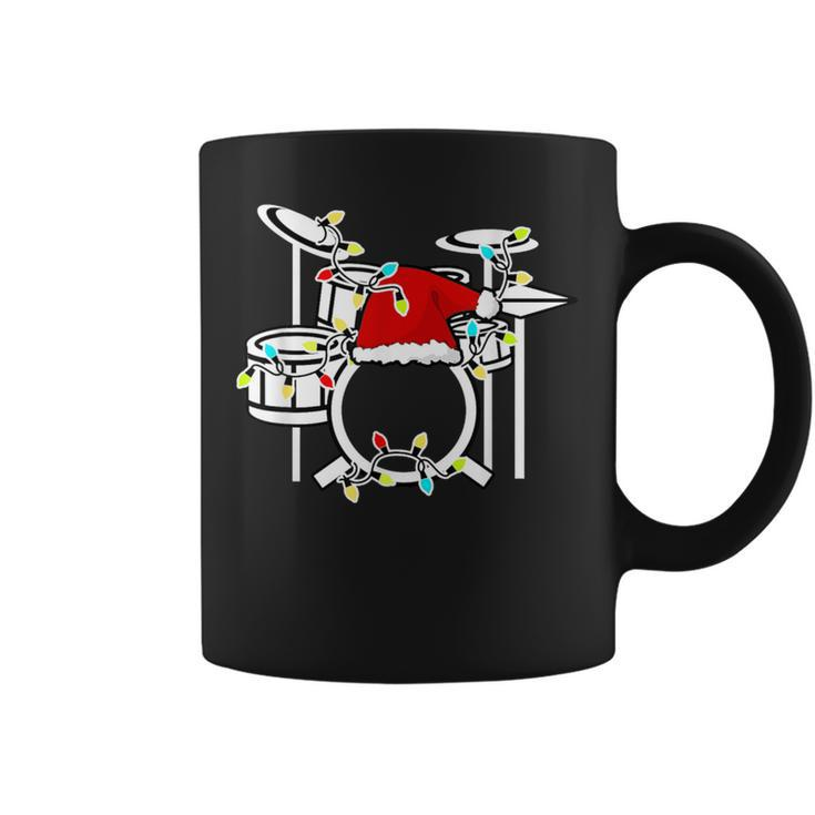 Drumming Santa Hat Drums Drummer Christmas Coffee Mug