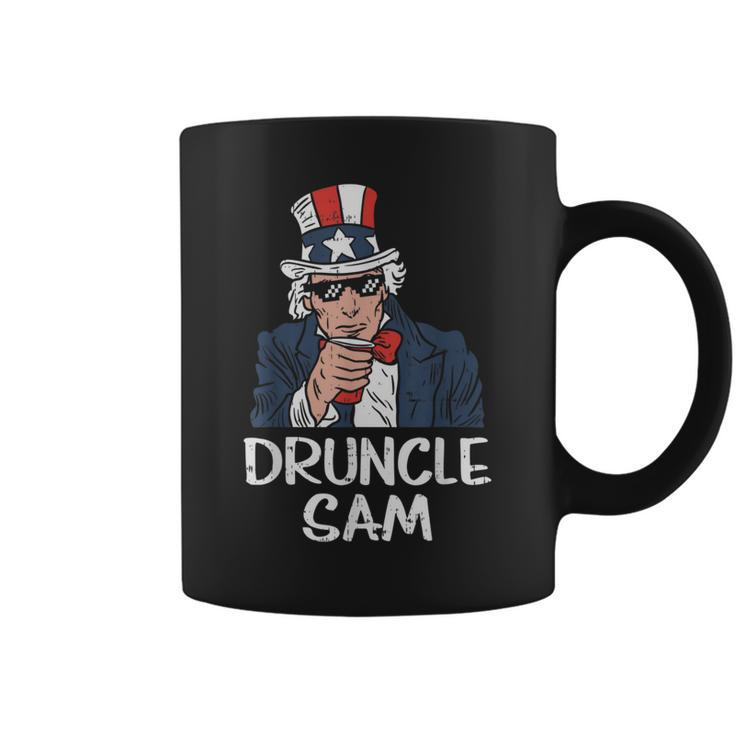 Druncle Sam Funny Uncle Sam Beer 4Th Of July Party Drinking Drinking Funny Designs Funny Gifts Coffee Mug