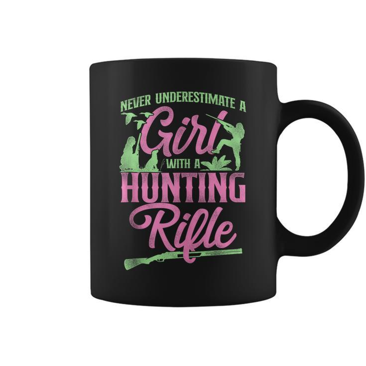 Duck Hunting Hunter Girl Female Vintage Never Underestimate Coffee Mug