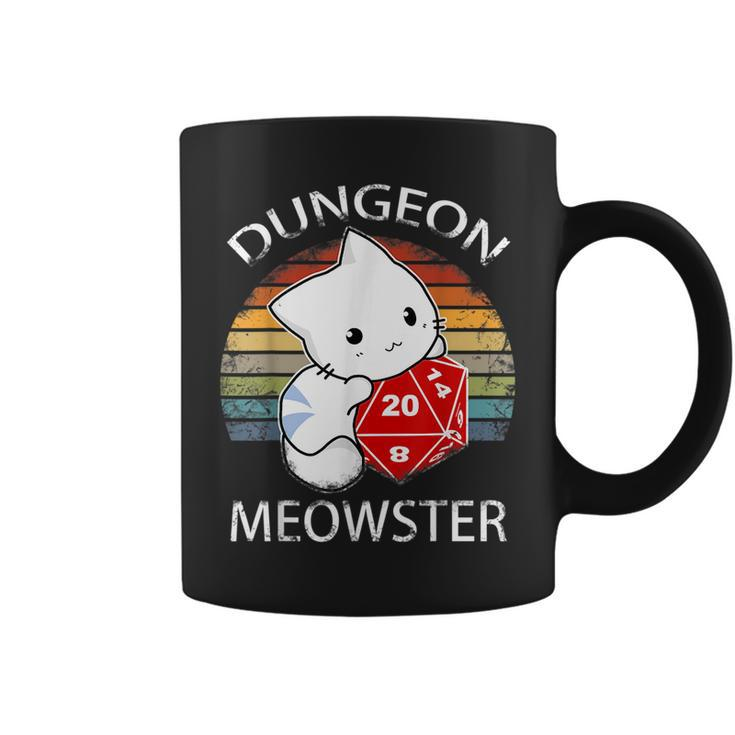 Dungeon Meowster Funny Tabletop Gamer Cat Coffee Mug