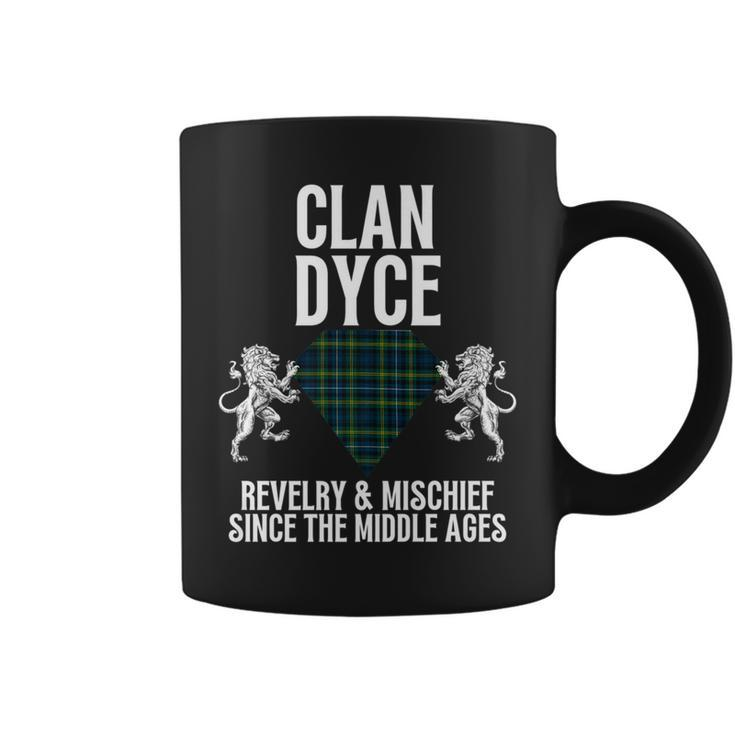 Dyce Clan Scottish Name Coat Of Arms Tartan Family Party Coffee Mug