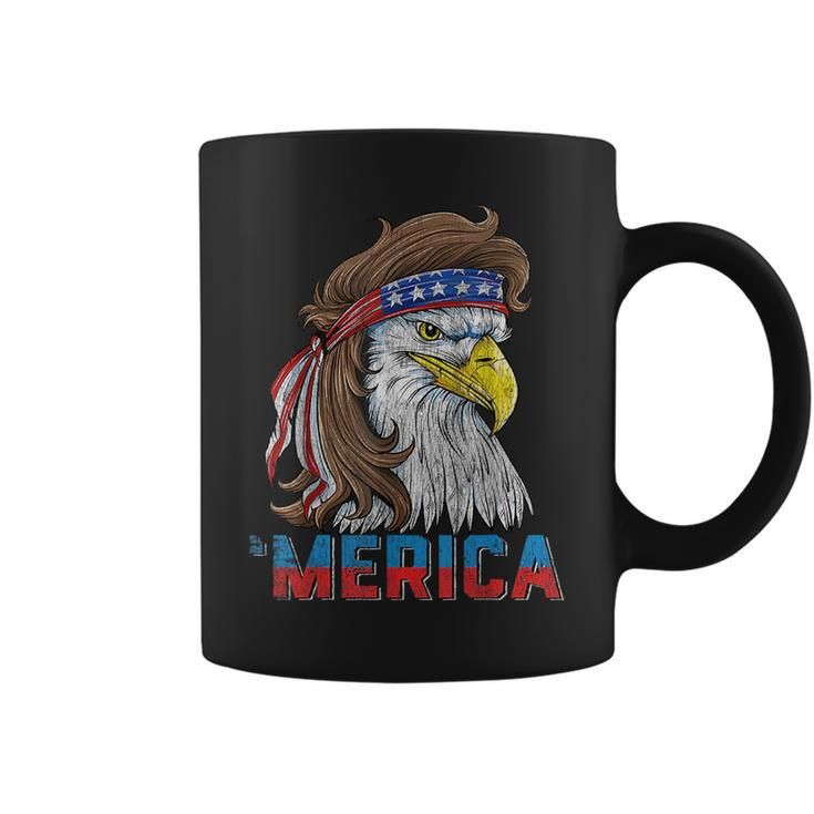 Eagle Mullet  4Th Of July Usa American Flag Eagle Merica Coffee Mug