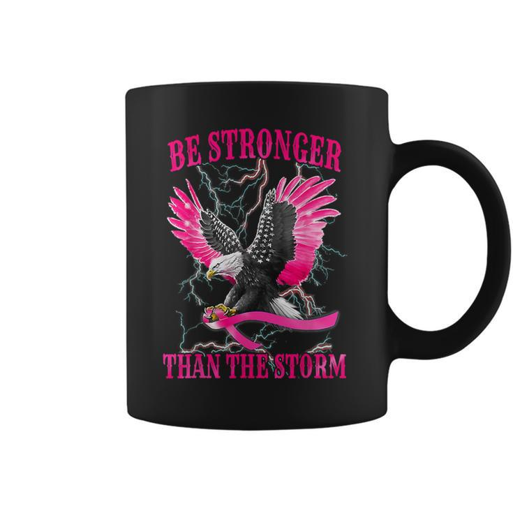 Eagle Be Stronger Than The Storm Breast Cancer Awareness Coffee Mug