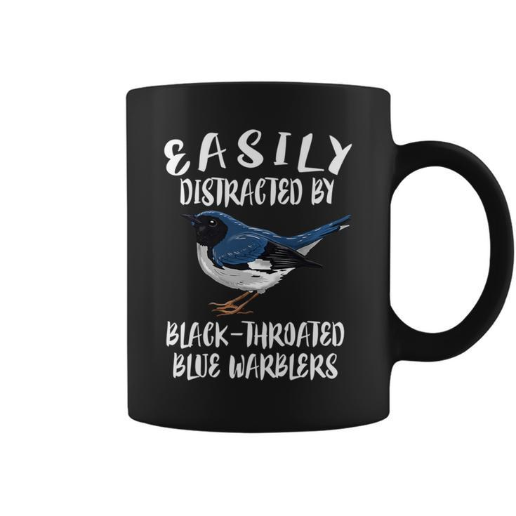 Easily Distracted By Black-Throated Warblers Birds Birding Coffee Mug