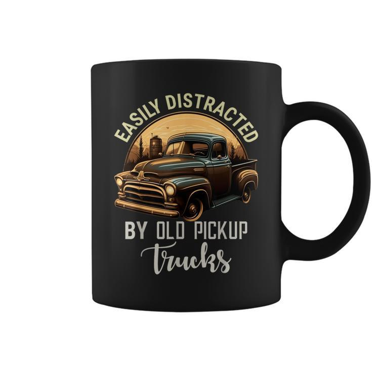 Easily Distracted By Old Pickup Trucks Classic Cars Lover Coffee Mug