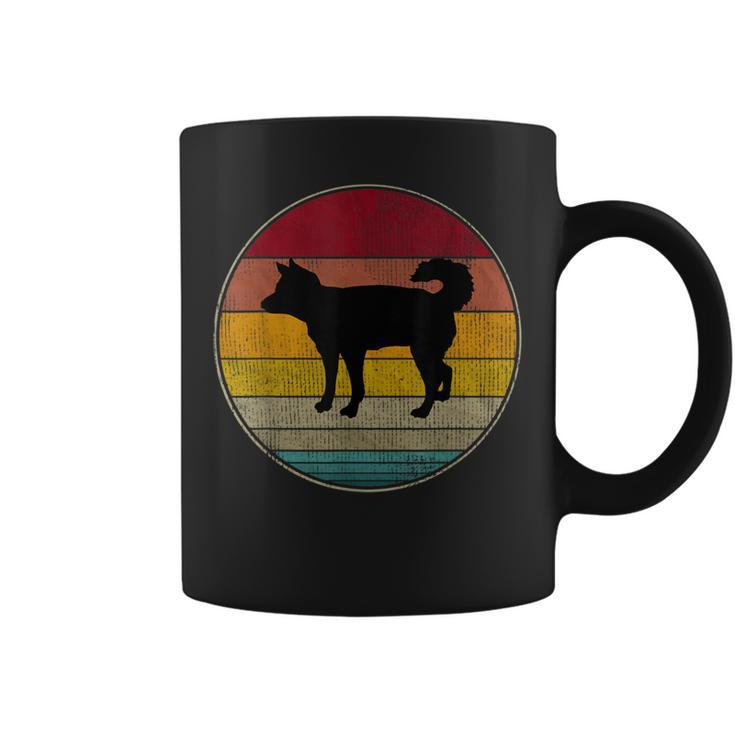 East Siberian Laika Dog Silhouette Pet Lovers Vintage Retro Coffee Mug