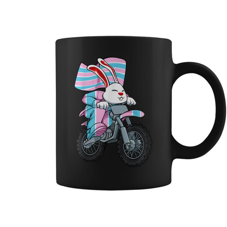 Easter Bunny Ridng Motorcycle Lgbtq Transgender Pride Trans Coffee Mug