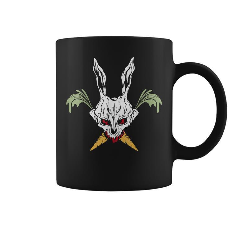 Easter Jolly Bunny Skull Horror Carrot Crossbones Easter Coffee Mug