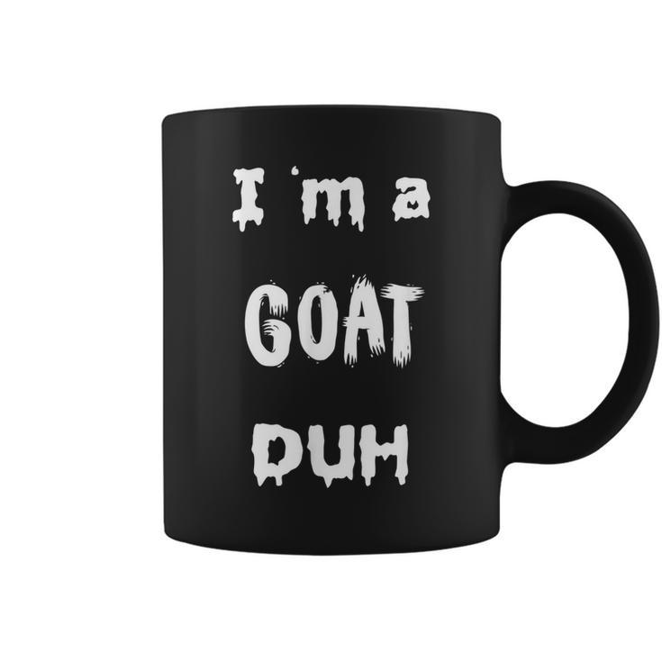 Easy I Am Goat Duh  Scary Last Minute Costumes Coffee Mug