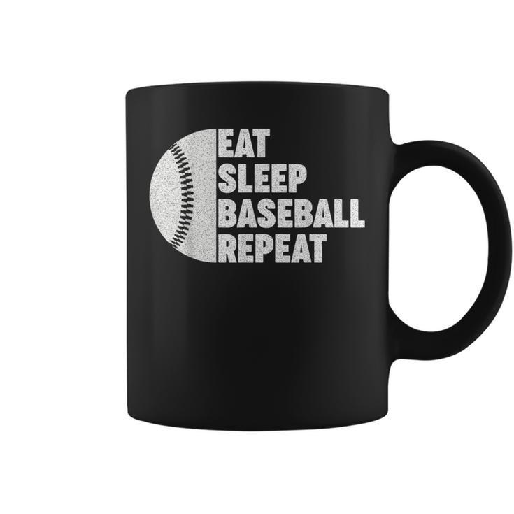 Eat Sleep Baseball Repeat  For Player Vintage Funny Baseball Funny Gifts Coffee Mug