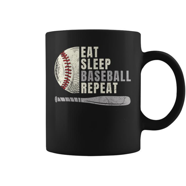 Eat Sleep Baseball Repeat Funny Baseball Player Baseball Funny Gifts Coffee Mug
