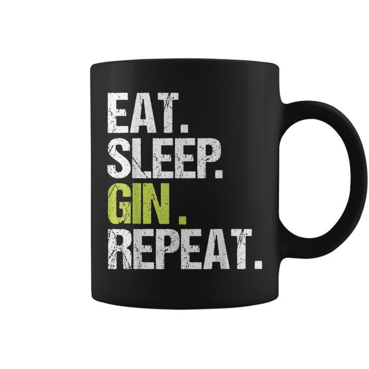 Eat Sleep Gin Repeat  Alcohol Lover Christmas Gift  Coffee Mug