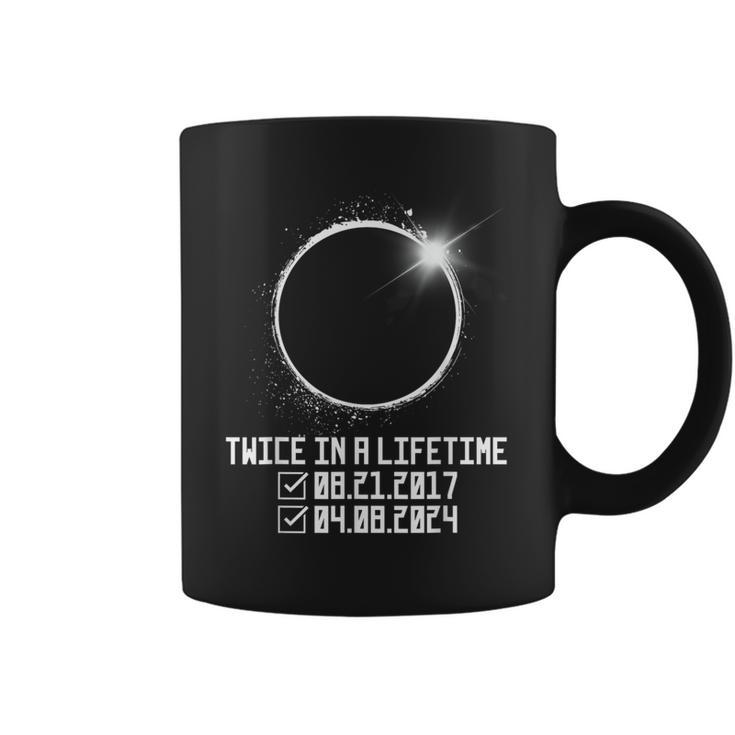 Eclipse Checklist Twice In Lifetime Total Solar Eclipse 2024 Coffee Mug