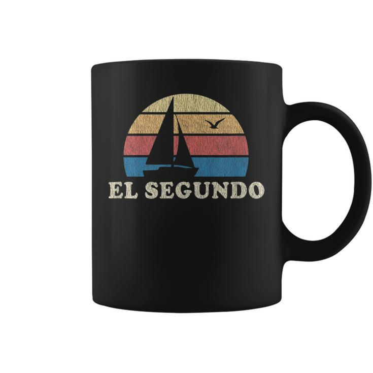 El Segundo Ca Vintage Sailboat 70S Throwback Sunset Coffee Mug
