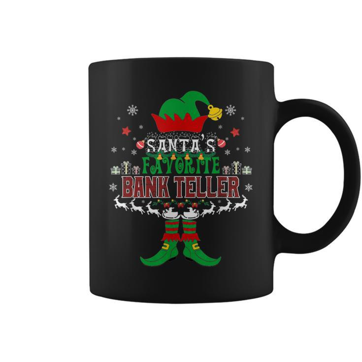 Elf Xmas Santa's Favorite Bank Teller Ugly Sweater Coffee Mug