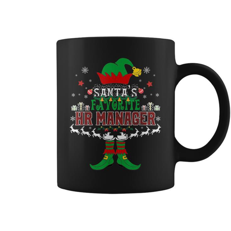 Elf Xmas Santa's Favorite Hr Manager Ugly Sweater Christmas Coffee Mug