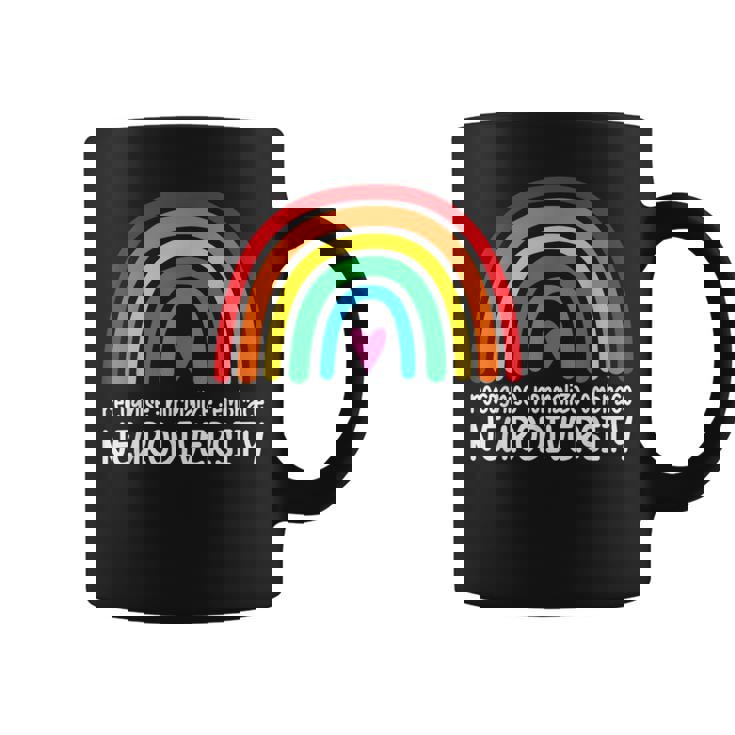 Embrace Neurodiversity Rainbow Autism Awareness Coffee Mug