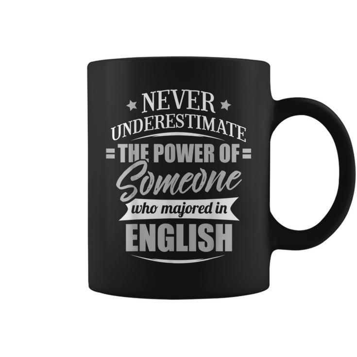 English For & Never Underestimate Coffee Mug