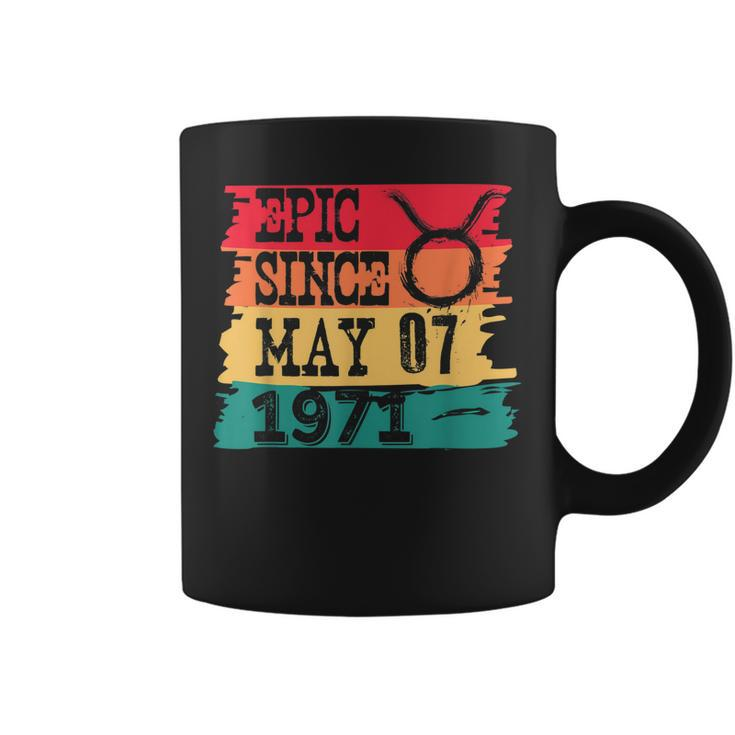 Epic Since May 07 Taurus 1971 Birthday Retro Vintage Design Coffee Mug