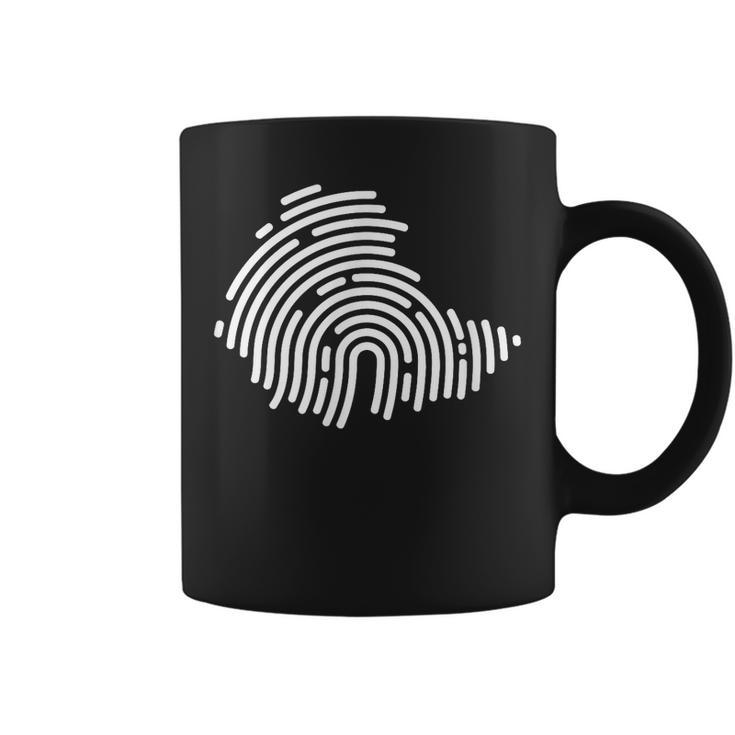 Ethiopia Ashara Fingerprint On Ethiopian Map Coffee Mug
