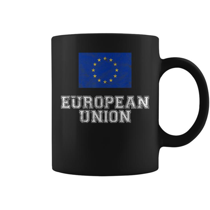 European Union Flag Vintage I Men Women Kids   Coffee Mug