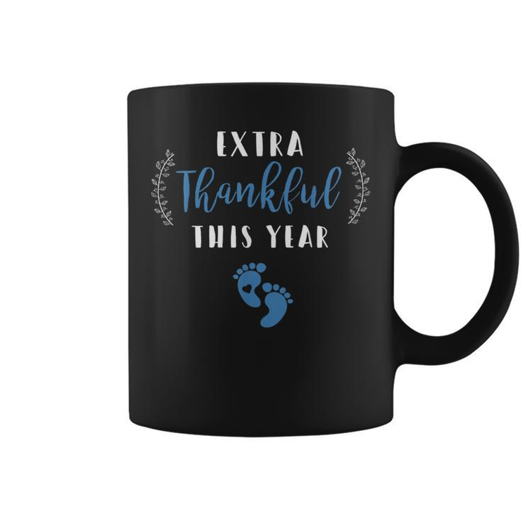 Extra Thankful This Year Boy Pregnancy Thanksgiving  Coffee Mug
