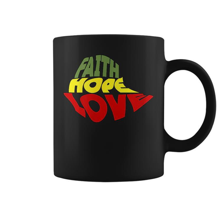 Faith Hope And Love On Ethiopian Map Trendy Coffee Mug