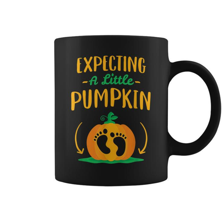 Fall Pregnancy Announcement Expecting A Little Pumpkin Coffee Mug