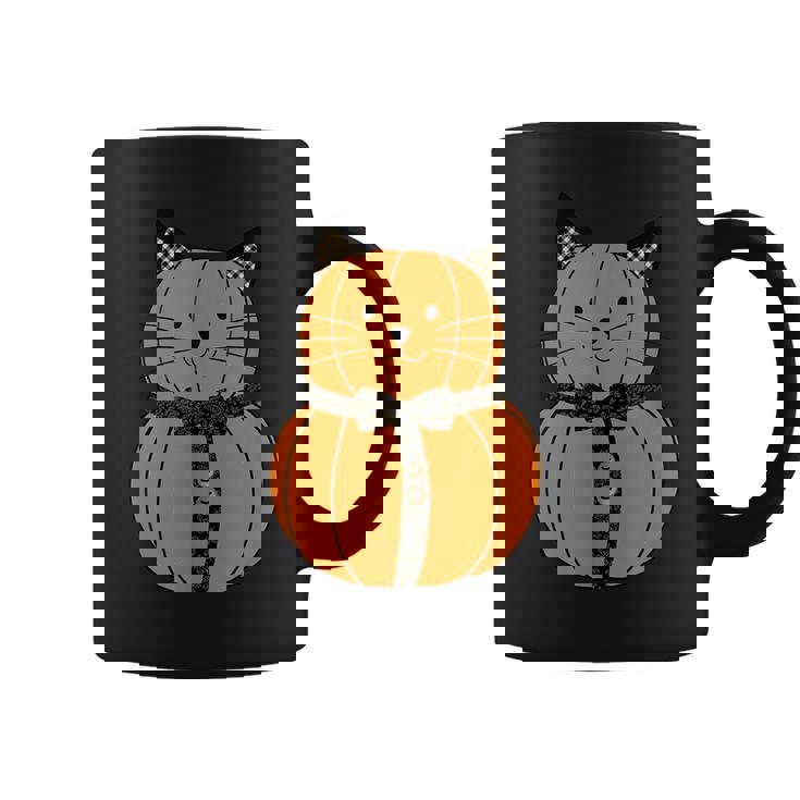 Fall Thanksgiving Cutest Pumpkin Cat Face Whiskers Halloween Fall Thanksgiving Coffee Mug