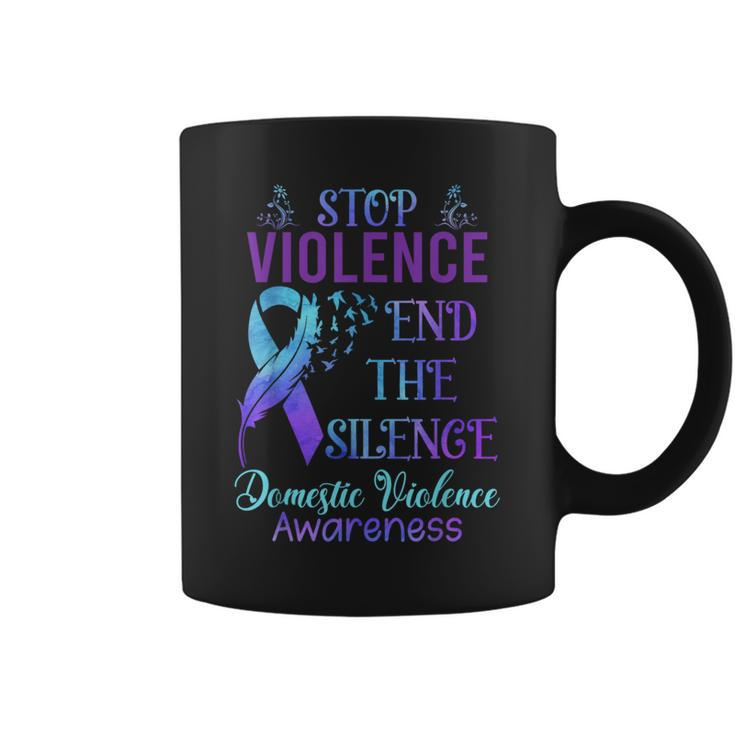 Family Domestic Violence Awareness Purple Ribbon Coffee Mug