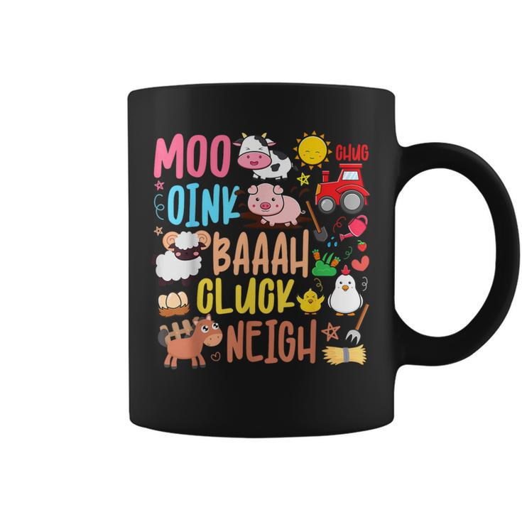 Farm Animals Sounds Oink Baa Neigh Cluck Moo Toddler Farmer Coffee Mug