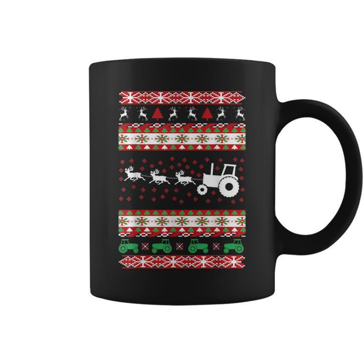 Farming Farmer Tractor Ugly Christmas Coffee Mug