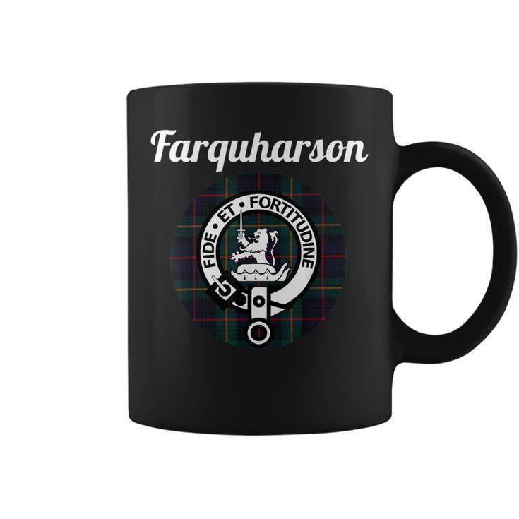 Farquharson Clan Scottish Name Coat Of Arms Tartan Coffee Mug