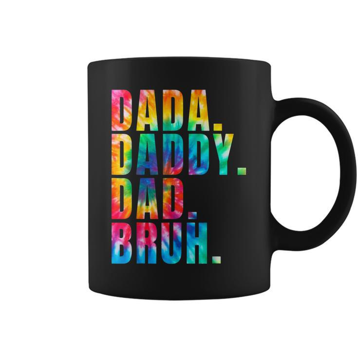 Fathers Day 2023 Dada Daddy Dad Bruh Tie Dye Dad Jokes Mens Coffee Mug