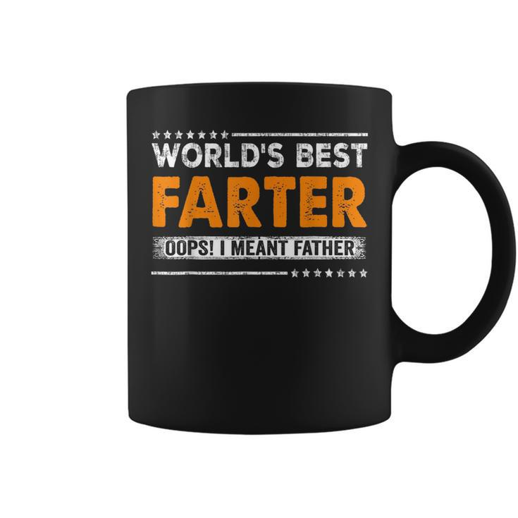 Fathers Day Funny Worlds Best Farter I Mean Father  Coffee Mug