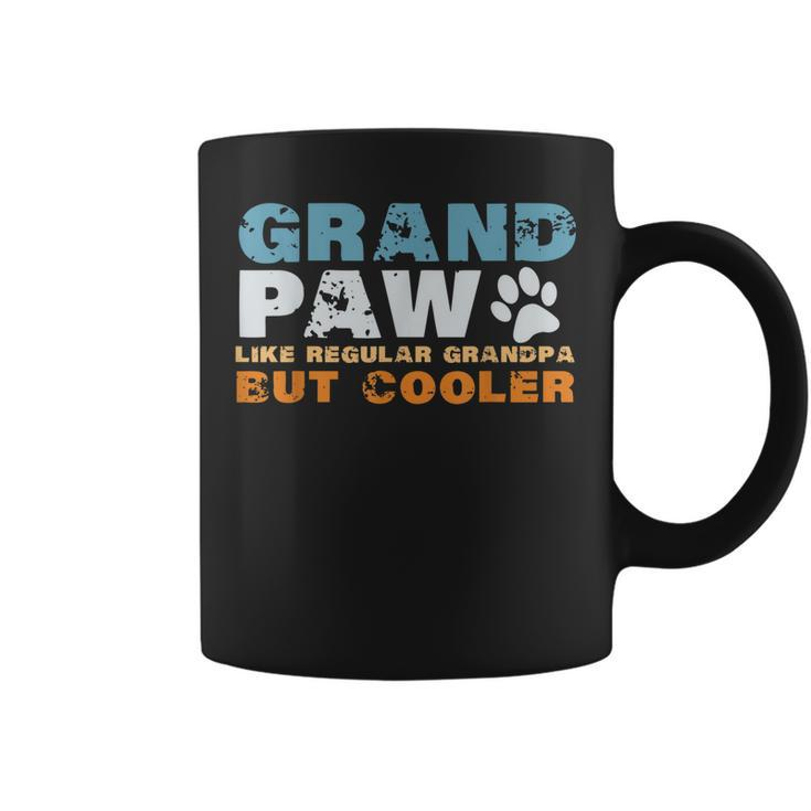 Fathers Day Gift Grandpaw Like Regular Grandpa But Cooler  Coffee Mug
