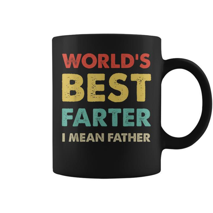 Fathers Day Retro Dad Worlds Best Farter I Mean Father  Coffee Mug