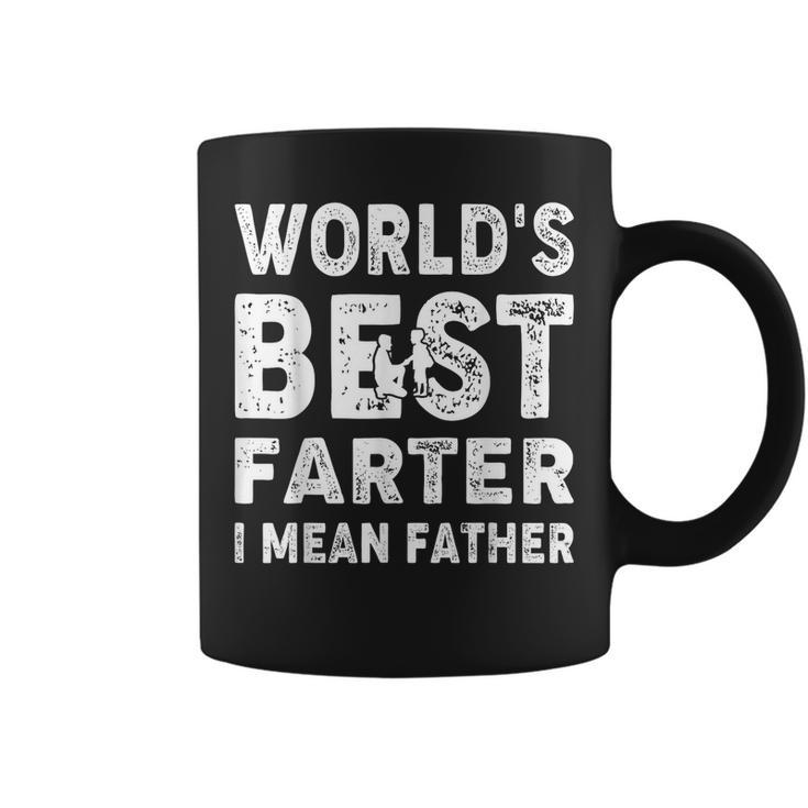 Fathers Day Worlds Best Farter I Mean Father  Coffee Mug
