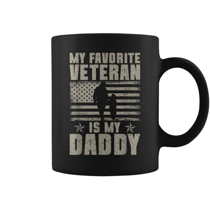 My Favorite Veteran Is My Daddy Veterans Day Usa Flag Coffee Mug