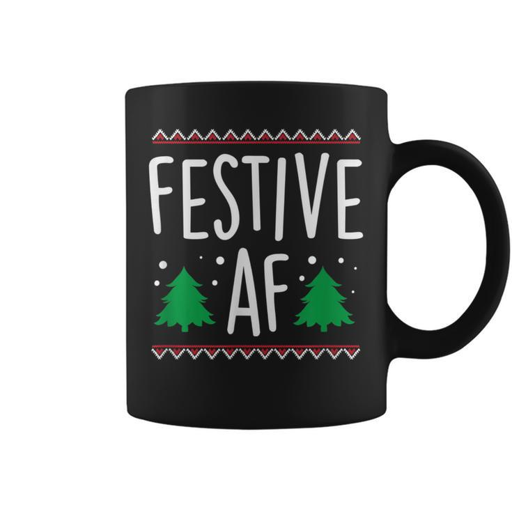 Festive Af Christmas Holidays Season Humor Coffee Mug