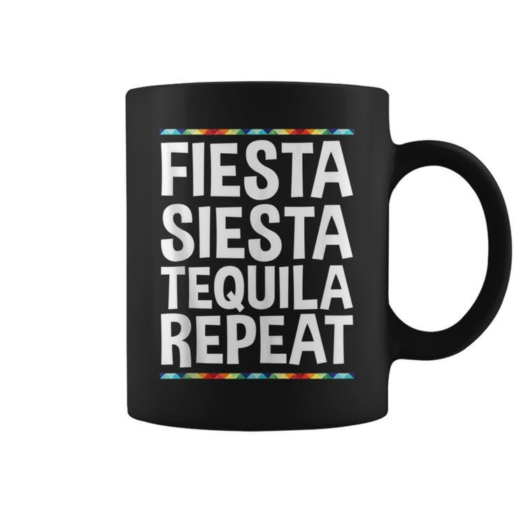 Fiesta Siesta Tequila Repeat Cinco De Mayo Coffee Mug