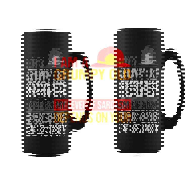 Firemen  Grumpy Old Firefighter  Men Grandpa Gifts Coffee Mug