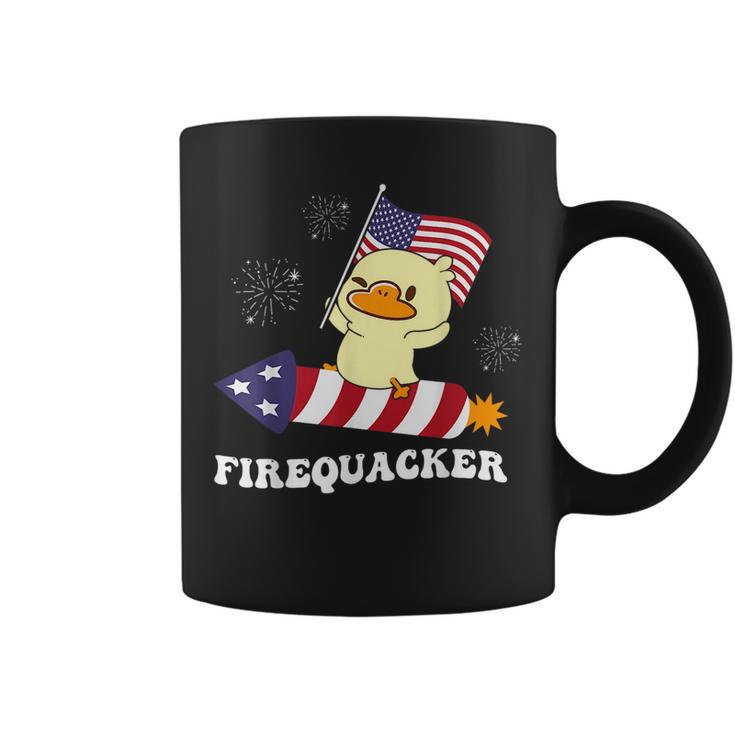 Firequacker Funny Fireworks American Patriotic 4Th July Patriotic Funny Gifts Coffee Mug