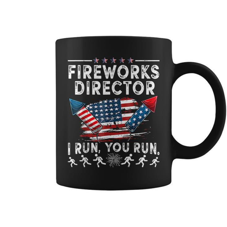 Fireworks Director If I Run Funny 4Th Of July Fourth Men  Coffee Mug