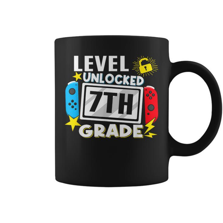 First Day Of 7Th Grade Level Unlocked Game Back To School Coffee Mug