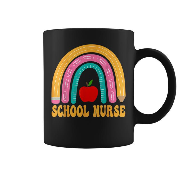 First Day Of School Nurse Back To School Rainbow Pencil Coffee Mug