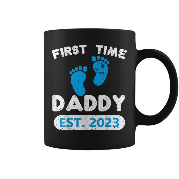First Time Daddy Est 2023 Fathers Day Grandparents Son  Coffee Mug